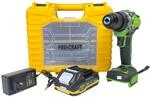 Procraft PA18Pro2-1B-C Akku Bohrschrauber 20 V 30 Nm Brushless + 1x Akku 2,0 Ah...