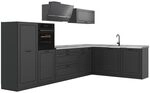 Vicco Eckk&uuml;che R-Line, Anthrazit Landhaus/Anthrazit 347 x cm | 8 Module &middot;