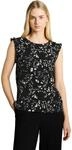 TOM TAILOR Denim Damen 1050523 Loose Fit Crinkle Top mit Volants