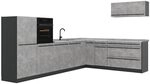 Vicco Eckk&uuml;che R-Line, Beton/Anthrazit 327 x cm | 8 Module &middot;...