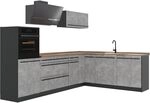 Vicco Eckk&uuml;che R-Line, Beton/Anthrazit 287 x cm | 12 Module &middot;...
