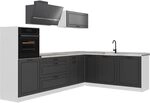 Vicco Eckk&uuml;che R-Line, Anthrazit Landhaus/Wei&szlig; 287 x cm | 12 Module &middot;