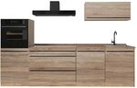 Vicco K&uuml;chenzeile R-Line, Sonoma/Goldkraft Eiche 280 cm | 5 Module &middot;