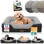 ELONEO orthop&auml;disches Hundebett kleine Hunde - 76x51x17cm, Hundekorb mit Memory
