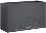 vidaXL Garten-Pflanzgef&auml;&szlig; Anthrazit 80 x 20 x 49 cm