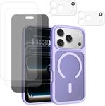 Wigento 6 in 1 Magnet Handyh&uuml;lle f&uuml;r Apple iPhone 18 Pro mit Schutzglas Set 