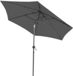 Spetebo Sonnenschirm rund mit Kurbel 200 cm - anthrazit - Sonnenschutz Schirm...