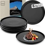 S&Auml;NGER Madeira Teller Set 6 Personen, Steingut Geschirr Set 6 teilig | Teller