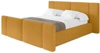 ALTDECOR Polsterbett ohne Matratze RIVO-Z 200x200 - Senfgelb | Polsterbett mit