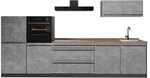 Vicco K&uuml;chenzeile "R-Line", Beton/Anthrazit 340 cm | 6 Module &middot;...