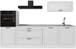 Vicco K&uuml;chenzeile R-Line, Wei&szlig; Landhaus/Wei&szlig; 280 cm | 5 Module &middot;