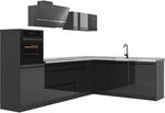 Vicco Eckk&uuml;che R-Line, Anthrazit Hochglanz/Anthrazit 287 x cm | 12 Module &middot;