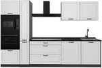 Vicco K&uuml;chenzeile R-Line, Wei&szlig; Landhaus/Anthrazit 310 cm | 7 Module &middot;