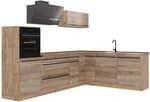 Vicco Eckk&uuml;che R-Line, Sonoma/Goldkraft Eiche 287 x cm | 12 Module &middot;