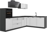 Vicco Eckk&uuml;che R-Line, Wei&szlig; Landhaus/Anthrazit 287 x cm | 12 Module &middot;