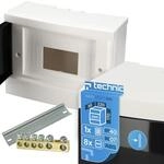 EDO Sicherungskasten Aufputz 1-reihig f&uuml;r 8 Module 17 x 22 x 9,5 cm, IP40 |...