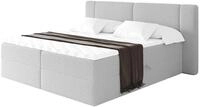 ALTDECOR Boxspringbett mit H3-Matratze Evon - 120x200 - Hellgrau | Lattenrost,