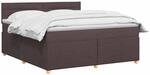 vidaXL Boxspringbett mit Matratze Dunkelbraun 140 x 200 cm Stoff | Modernes...