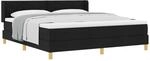vidaXL Boxspringbett mit Kopfteil Schwarz 200 x 180 cm Stoff