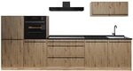 Vicco K&uuml;chenzeile R-Line, Artisan-Eiche/Goldkraft Eiche 340 cm | 6 Module &middot;