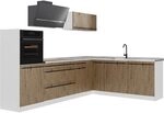 Vicco Eckk&uuml;che R-Line, Artisan-Eiche/Wei&szlig; 287 x cm | 12 Module &middot;