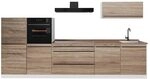 Vicco K&uuml;chenzeile R-Line, Sonoma/Wei&szlig; 340 cm | 6 Module &middot; H&ouml;henverstellbare