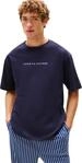 Tommy Hilfiger Herren T-Shirt Kurzarm Logo mit Rundhalsausschnitt