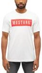 MUSTANG Herren T-Shirt Austin - Regular Fit S-3XL Weiss Schwarz G&uuml;n Baumwolle