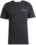 adidas Men's Terrex Graphic T-Shirt Black/Semi Impact Orange L