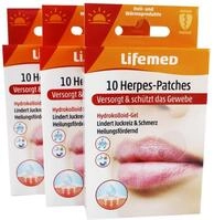 Lifemed - 10 Herpes-Patches transparent - lindert Juckreiz & Schmerz, 3er Pack...