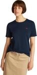 Tommy Hilfiger Damen T-Shirt Kurzarm Contrast Flag Tee mit Rundhalsausschnitt