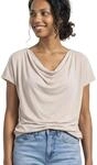 Damen Silk-Look Shirt mit Waterfall-Front