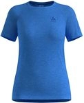 Odlo Essential Seamless Laufshirt Damen blau - Dazzling Blue Melange M