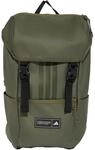 adidas Unisex 3 Stripes Flap Backpack, olive strata/black, One Size