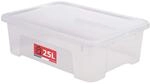 SUNDIS View Box, Aufbewahrungsbox mit deckel, 25L | Transparentem Kunststoff,