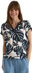 Cecil Damen Bluse mit Split Neck und Printmix
