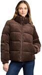 Tom Tailor Damen 1051155 Cord Puffer-Jacke mit Stehkragen (1er Pack)