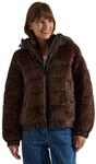 Cecil Damen 2005846 Gef&uuml;tterte Fake Fur Jacke mit Kapuze (1er Pack)
