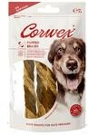 Corwex Puffed Zopf Ente & Lachs 50g | Hundesnack ohne Rohhaut | Puffed Braids mit