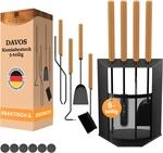 BLACK OAK Kaminbesteck DAVOS 5-teilig - edles & dekoratives Ofenbesteck Set |...