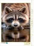 Puzzle &middot; Waschb&auml;r - Kleine Trinkpause | Spiegelbild der Natur &middot; 1000 Teile &middot;