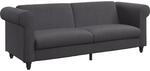 Felix II Schlafsofa 3-Sitzer aus Stoff, Anthrazit