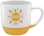 Tasse Rillen Motiv "Sonne"