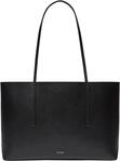 Calvin Klein Damen Tote Bag Tasche Foil Logo Herausnehmbare Tasche, Schwarz