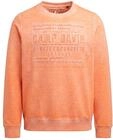 Camp David Herren Sweatshirt mit Ausbrenner-Effekten und Pr&auml;gedrucken