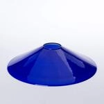 Lampenschirm Glasschirm Schusterschirm Blau gl&auml;nzend &Oslash; 25cm mit Rand f&uuml;r E27