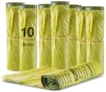 BigDean 130 Gelbe S&auml;cke 90 Liter 15my - 10 Rollen a 130 St&uuml;ck Gelber Sack |...