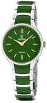 FESTINA Damenuhr Analog Edelstahlarmband Gr&uuml;n Ceramic Armbanduhr F20752/6 