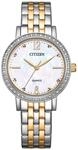 Citizen Damenuhr Edelstahl, Perlmutt Wei&szlig;, 31 mm, EL3106-59D | Analog Quartz,