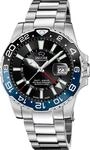 JAGUAR Swiss Made Herrenuhr Analog GMT aus Edelstahl 316L | Quarzuhr, Kalender,